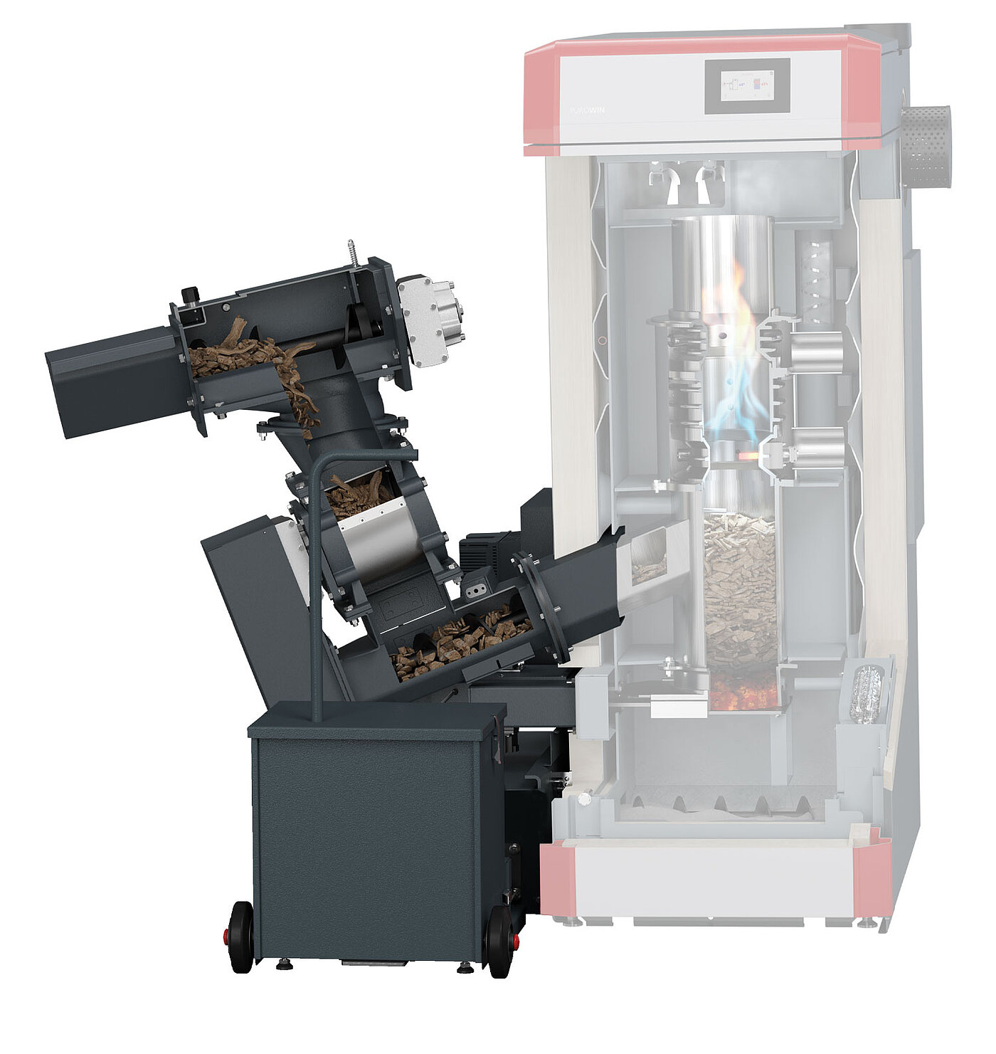 PuroWIN hakkepuidukatel, hakkepuit - kruvi moodul