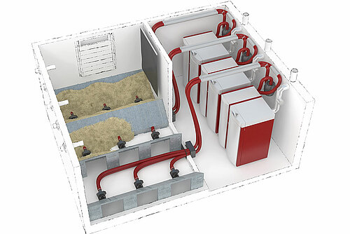 Pelletihoidlad - mitme katlaga süsteem
